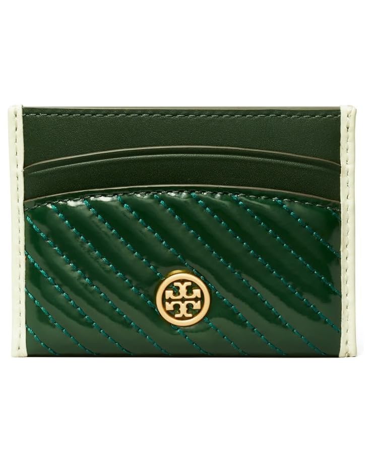 Tory Burch Robinson Patent Puffy Quilted Card Case