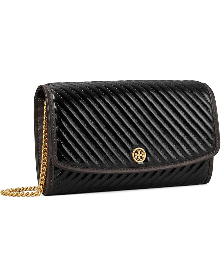 6pm Tory Burch Robinson Patent Puffy Quilted Chain Wallet