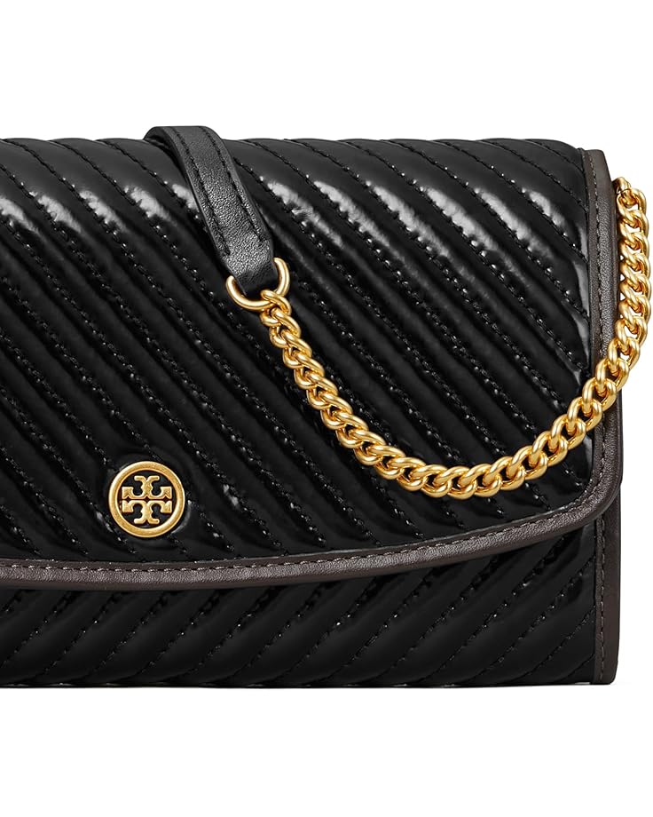 6pm Tory Burch Robinson Patent Puffy Quilted Chain Wallet
