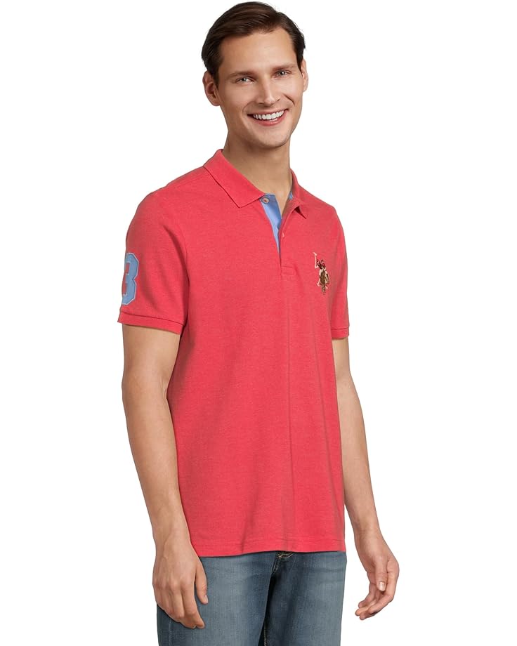 U.S. POLO ASSN. Multicolor Double Rider Logo Solid Pique Polo Men's