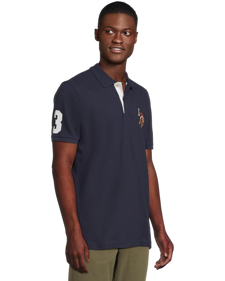 U.S. POLO ASSN. Multicolor Double Rider Logo Solid Pique Polo Men's