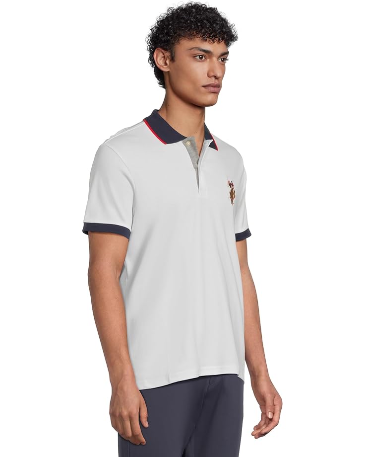 U.S. POLO ASSN. Short Sleeve Slim Fit Multicolor Pony Interlock Polo Shirt Men's