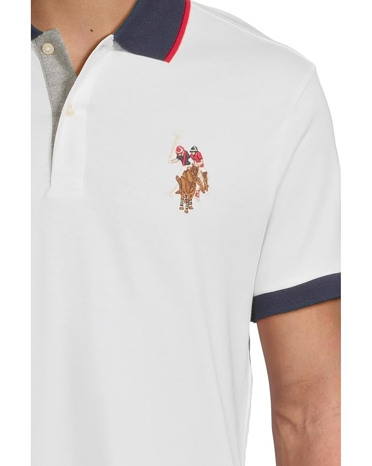 U.S. POLO ASSN. Short Sleeve Slim Fit Multicolor Pony Interlock Polo Shirt Men's