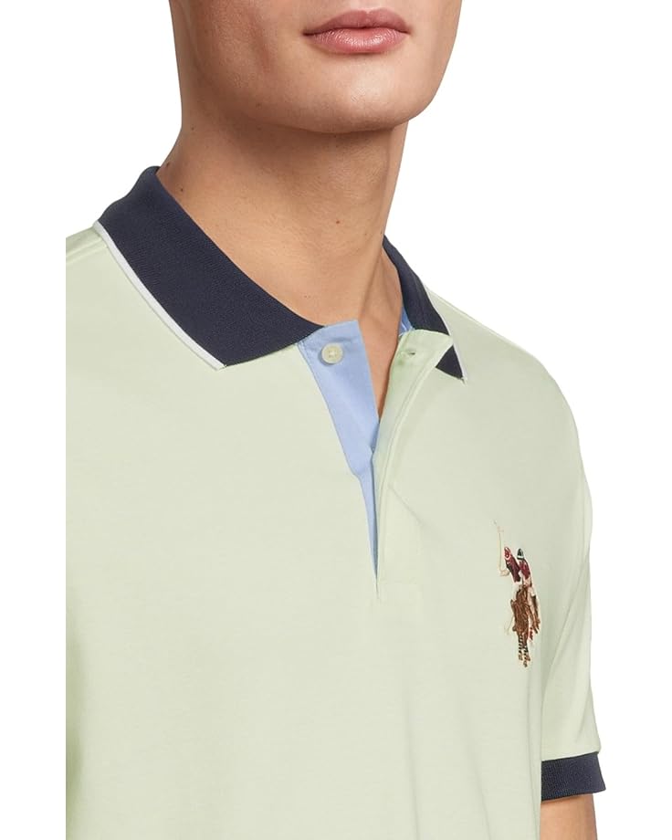 U.S. POLO ASSN. Short Sleeve Slim Fit Multicolor Pony Interlock Polo Shirt Men's