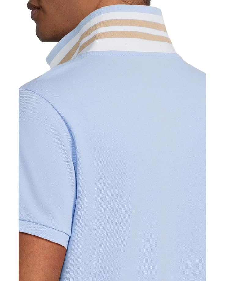 U.S. POLO ASSN. Slim Fit Big Horse Polo With Stripe Collar Men's