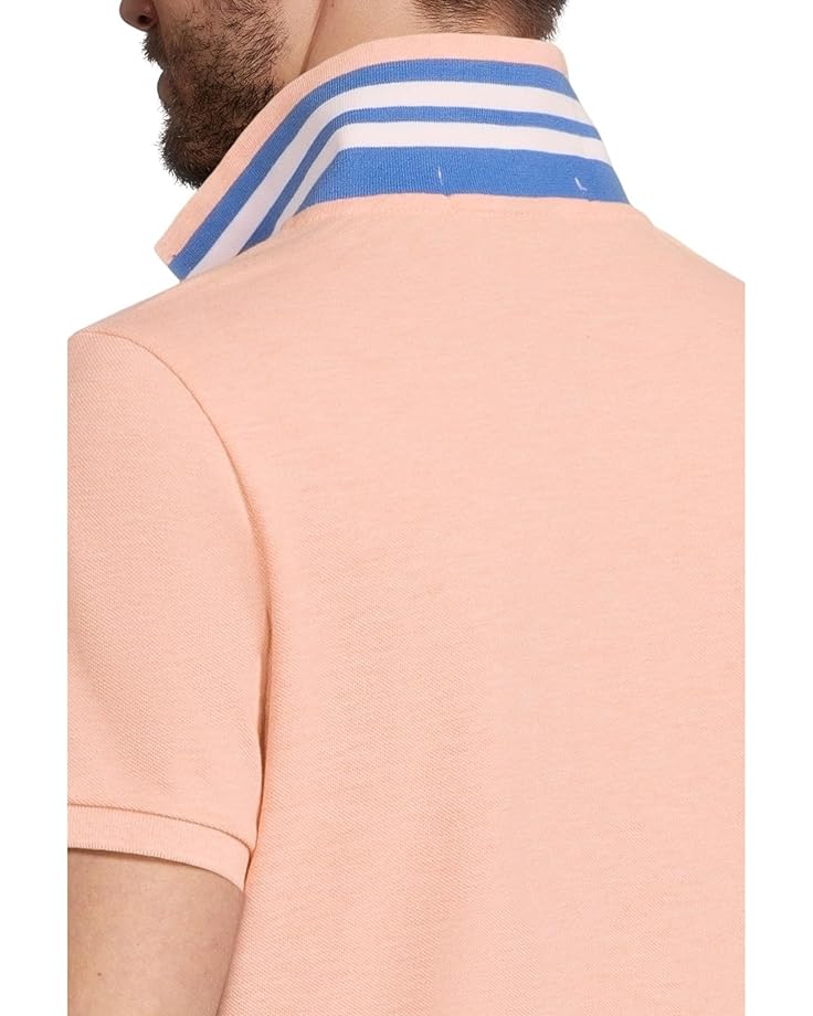 U.S. POLO ASSN. Slim Fit Big Horse Polo With Stripe Collar Men's