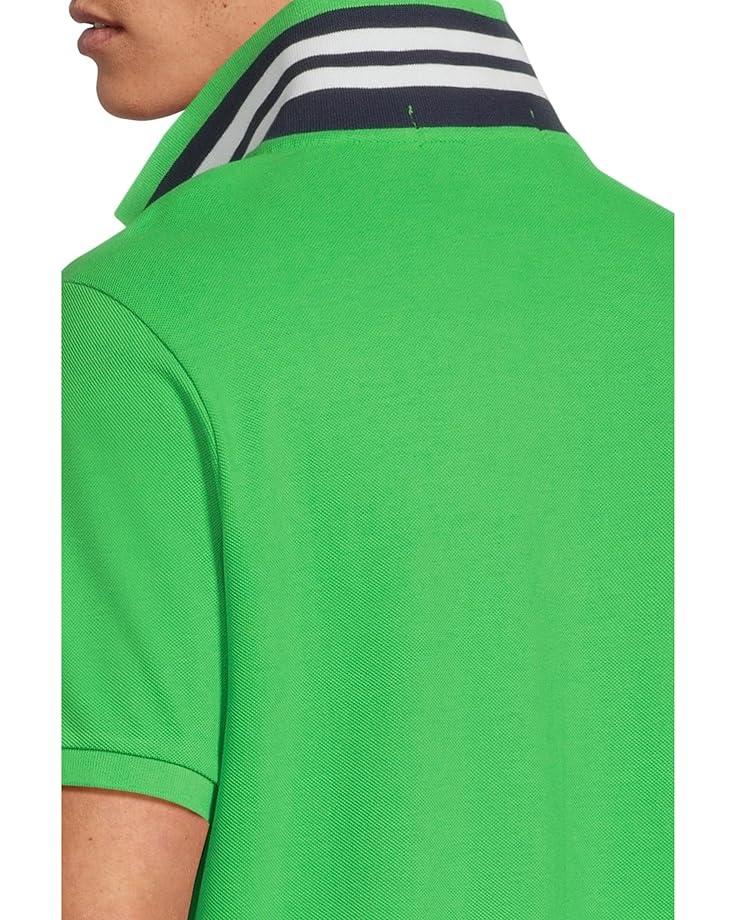 U.S. POLO ASSN. Slim Fit Big Horse Polo With Stripe Collar Men's
