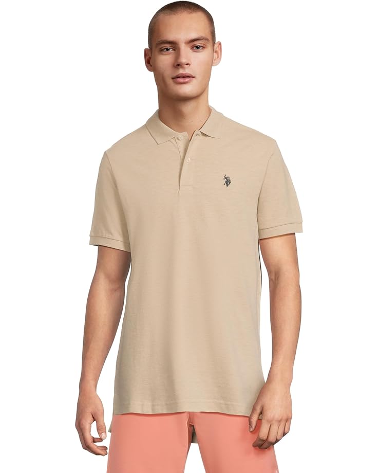 6pm U.S. POLO ASSN. Solid Cotton Pique Polo with Small Pony Men's