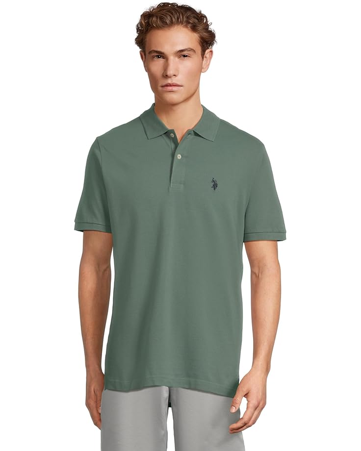 6pm U.S. POLO ASSN. Solid Cotton Pique Polo with Small Pony Men's