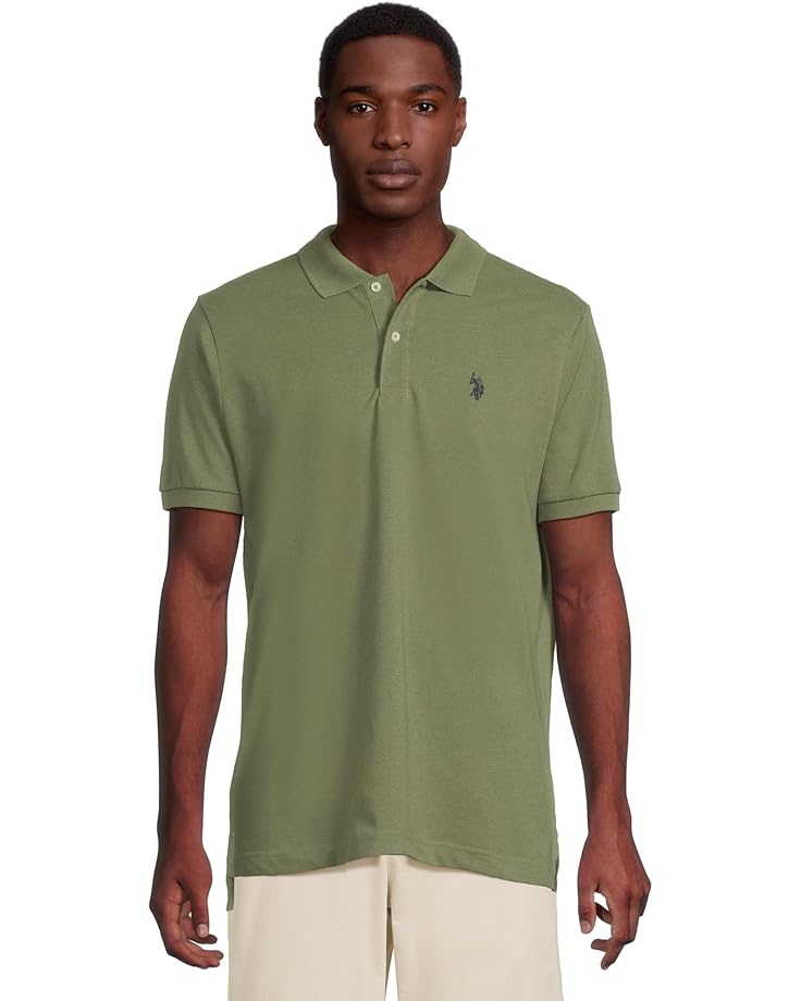6pm U.S. POLO ASSN. Solid Cotton Pique Polo with Small Pony Men's