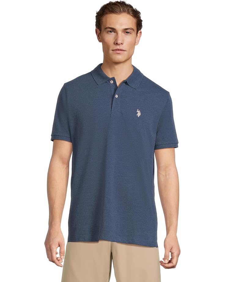 6pm U.S. POLO ASSN. Solid Cotton Pique Polo with Small Pony Men's