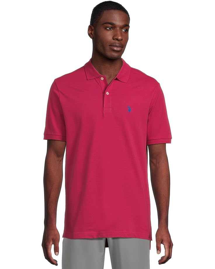 6pm U.S. POLO ASSN. Solid Cotton Pique Polo with Small Pony Men's
