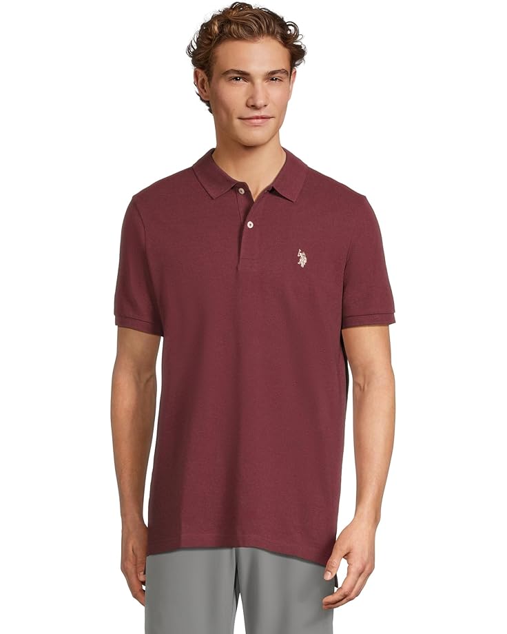 6pm U.S. POLO ASSN. Solid Cotton Pique Polo with Small Pony Men's