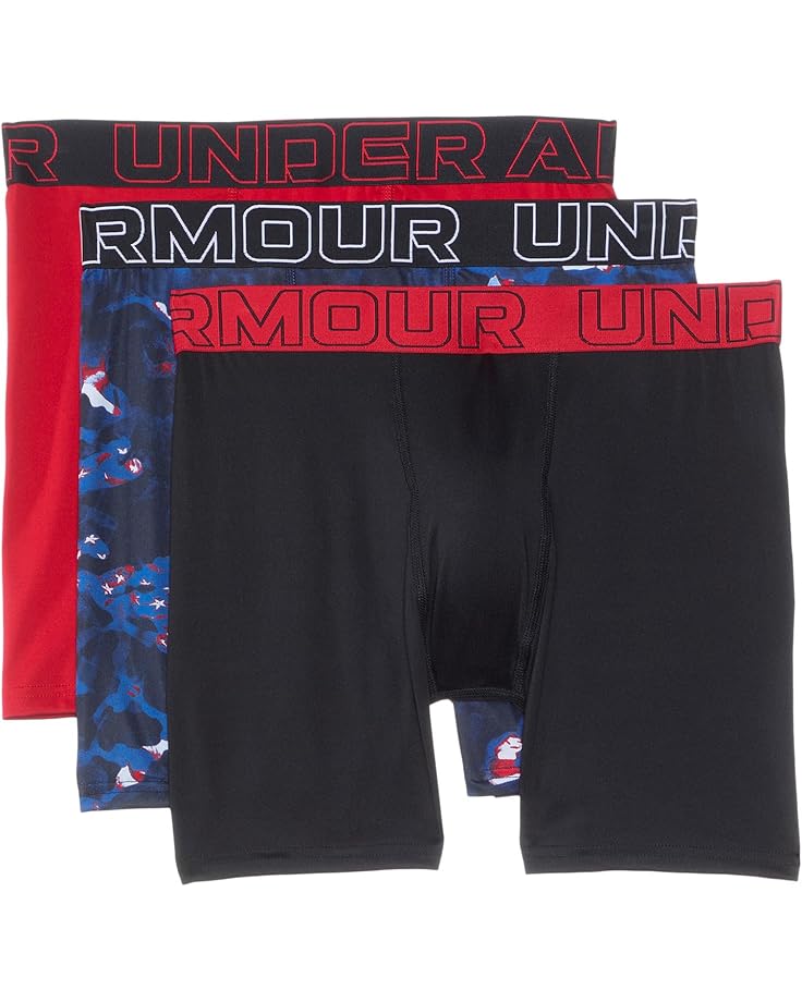 6pm Under Armour Kids Under Armour Kids Performance Tech Prints 3-Pack Boxer Briefs (Big Kids)