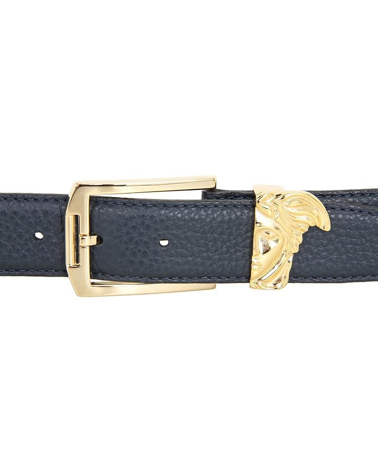 6pm Versace Collection Printed Elk Gold Medusa Buckle Belt
