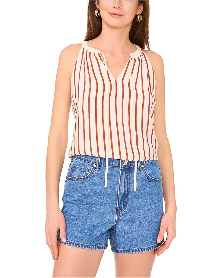 6pm Vince Camuto Halter With Neck Tie Blouse Women's