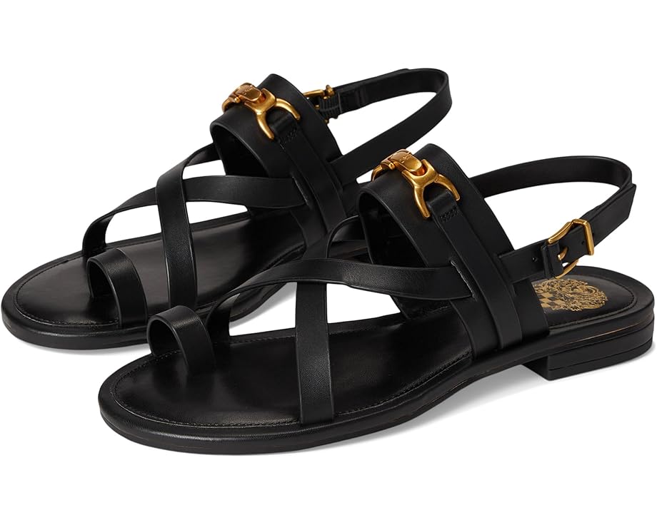 Vince Camuto Lenni Banded Buckle Flat Sandals Women's