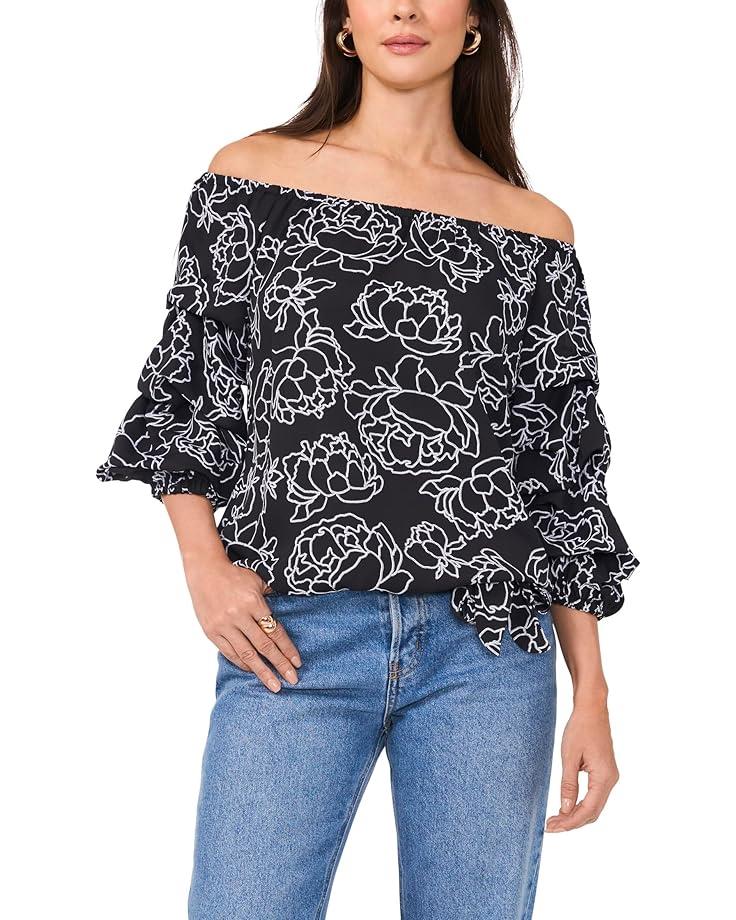 Vince Camuto Off-the-Shoulder Blubble Sleeve Blouse Women's