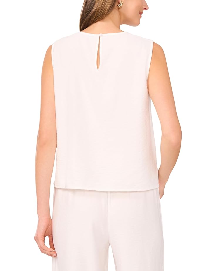 Vince Camuto Sleeveless Crew Neck Blouse With Center Embroidery Women's