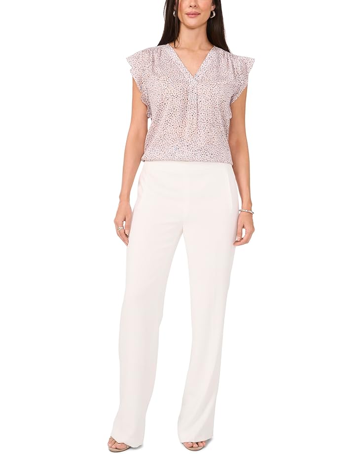 Vince Camuto V Neck Ruffle Sleeve Blouse Women's