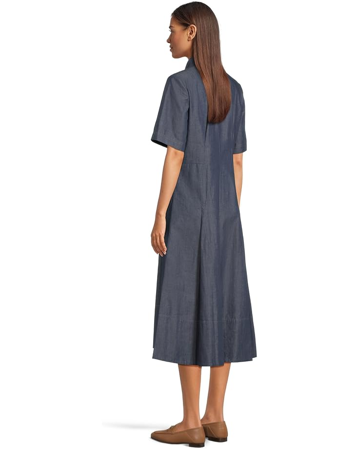Vince Denim Short Sleeve Shirt Dress Women's Deep Indigo
