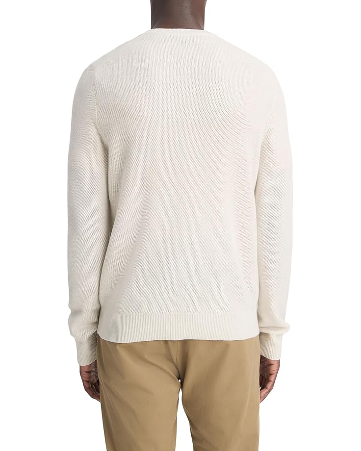 Vince Merino Mesh L/S Crew Men's Heather Full Moon