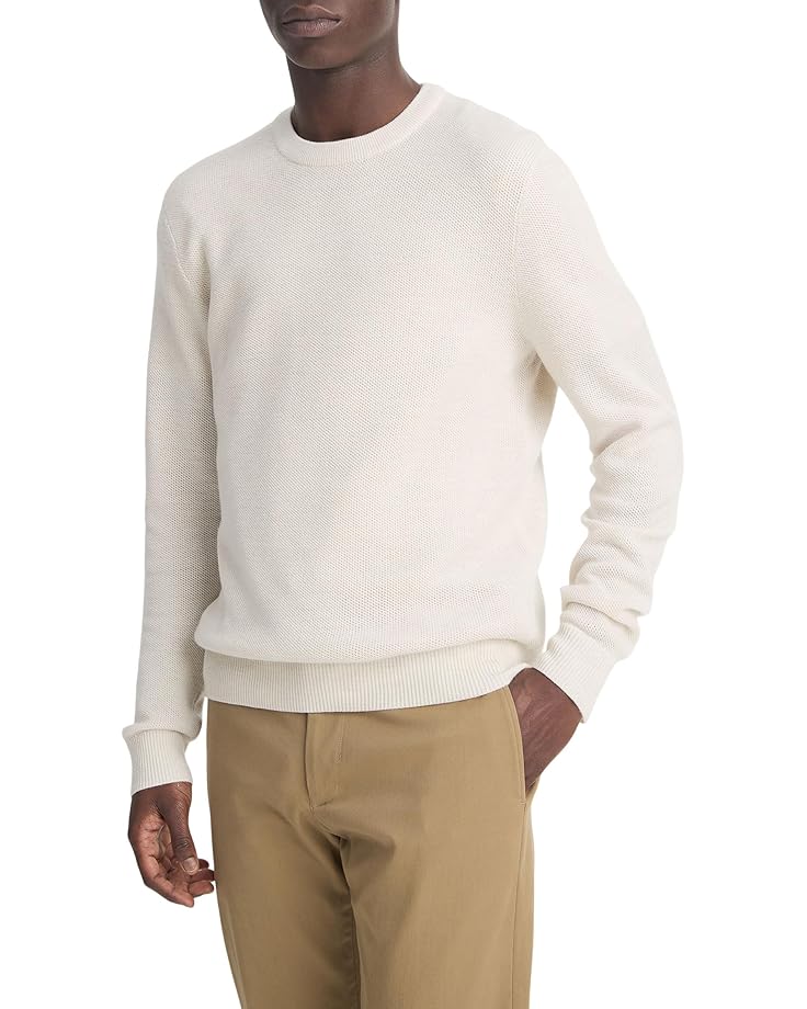 Vince Merino Mesh L/S Crew Men's Heather Full Moon