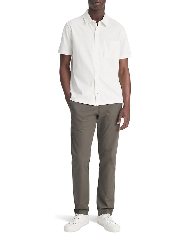 Vince Sueded Jersey S/S Button Down Men's Optic White