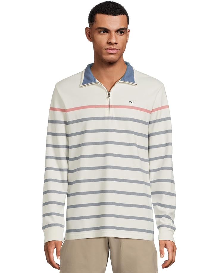 6pm Vineyard Vines Breton Stripe Saltwater Quarter Zip Men's