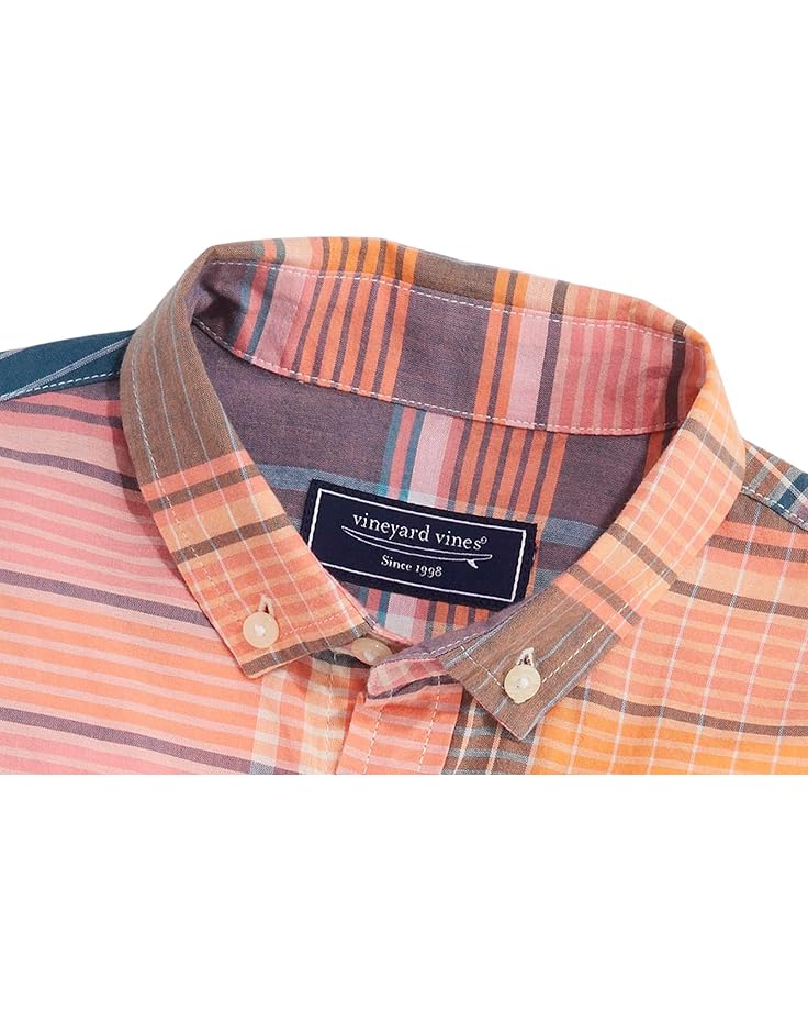 Vineyard Vines Kids Plaid Madras Whale Shirt (Little Kid)