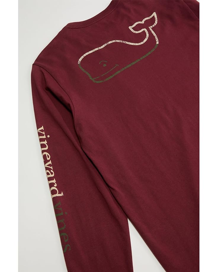 6pm Vineyard Vines Long Sleeve Burgee Vintage Whale Tee (Toddler/Little Kid/Big Kid)