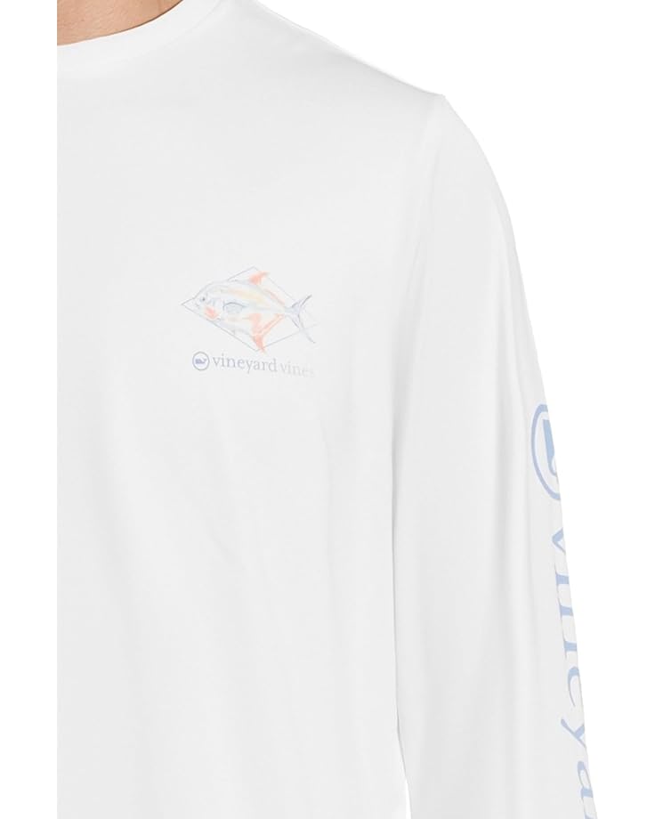 6pm Vineyard Vines Long Sleeve Painted Permit Fish Tee Men's