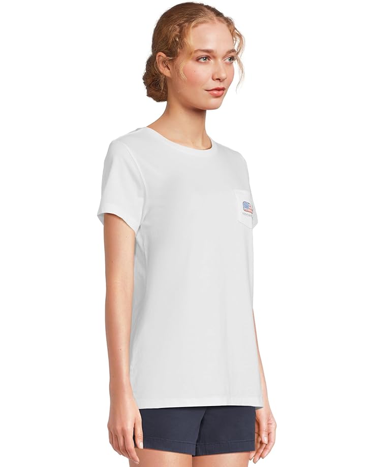 6pm Vineyard Vines New Flag Whale Short Sleeve Pocket Tee Women's