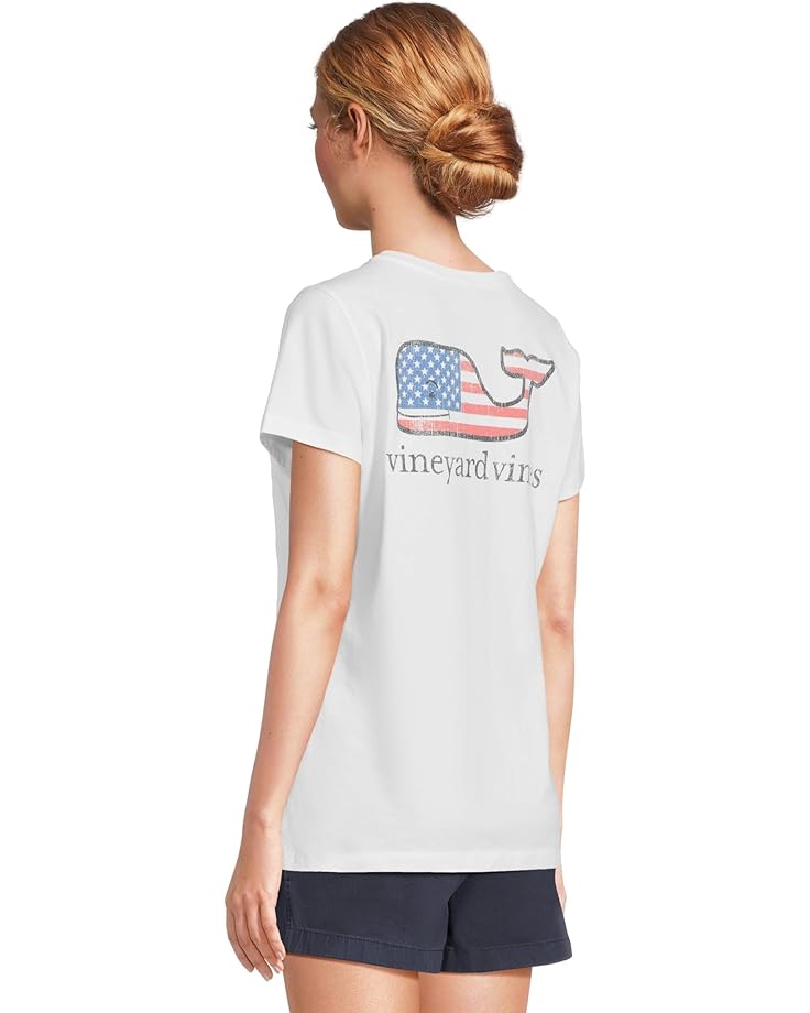 6pm Vineyard Vines New Flag Whale Short Sleeve Pocket Tee Women's