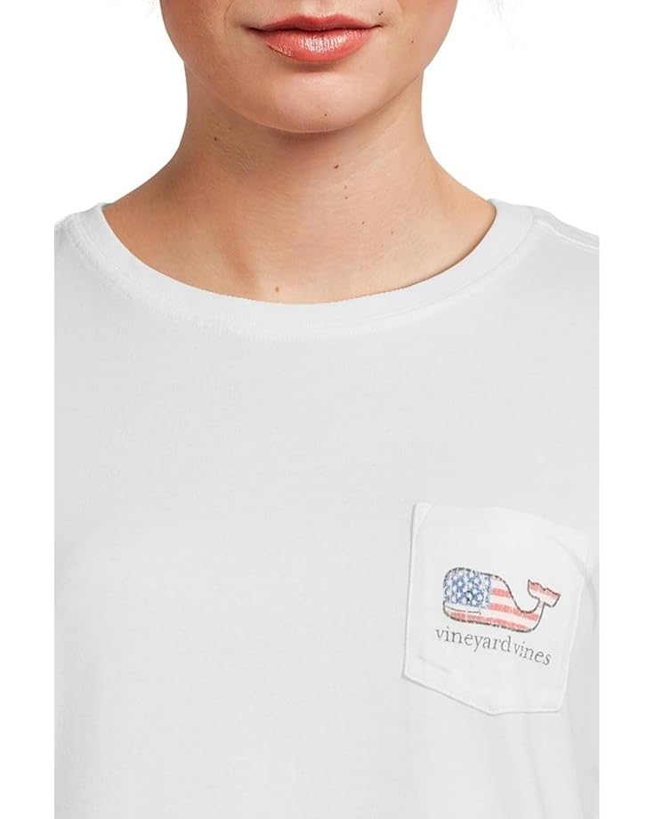 6pm Vineyard Vines New Flag Whale Short Sleeve Pocket Tee Women's