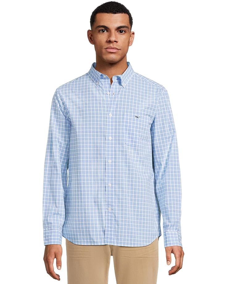 6pm Vineyard Vines Tobago Check Perfect Wash Poplin Shirt Men's