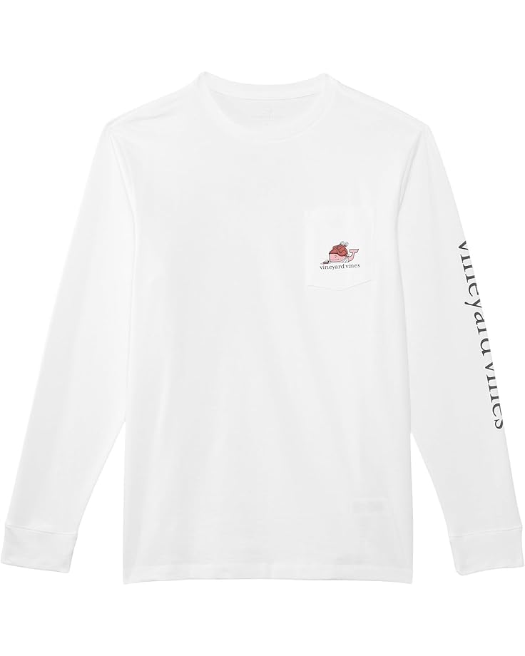 6pm Vineyard Vines Turkey Hat Whale Long Sleeve Tee (Big Kid)