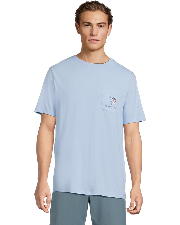6pm Vineyard Vines Usa Marlin Fishing Short Sleeve Tee Men's