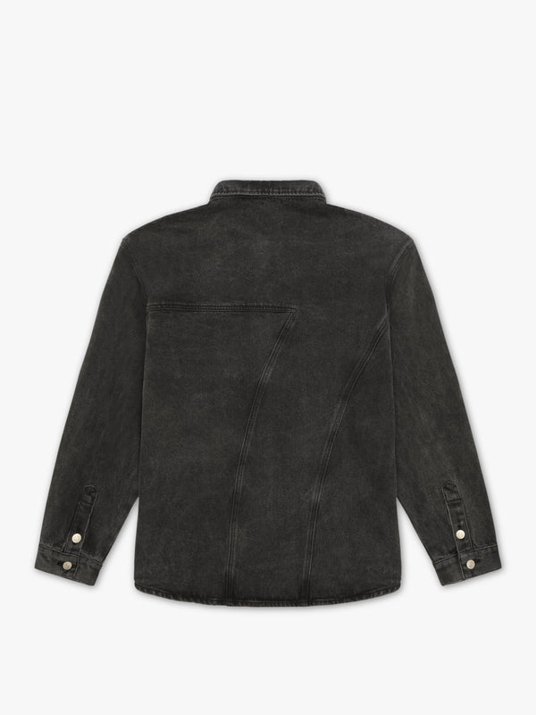 7 Days Active Denim Shirt Shirts Dark Grey Denim