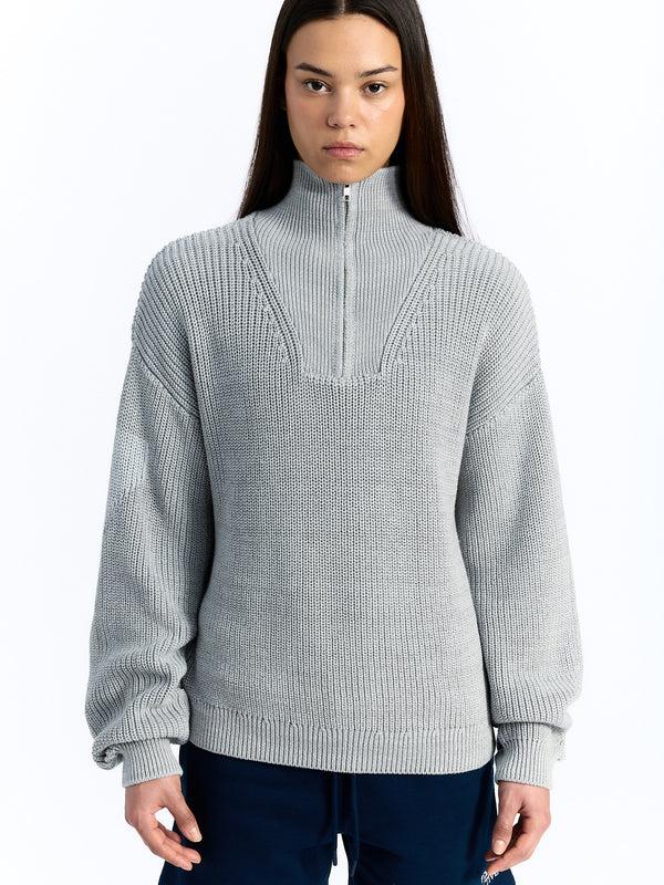 7 Days Active Half Patent Knit Knit Grey Melange