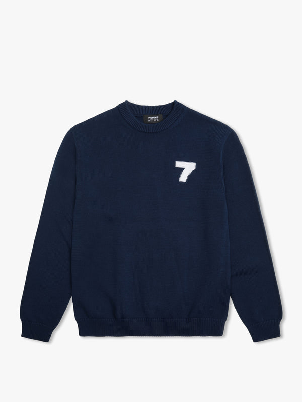 7 Days Active Knit Jumper Knit Pageant Blue