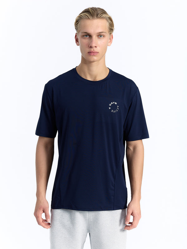 7 Days Active Men's Training Tee T-shirt S/S Navy