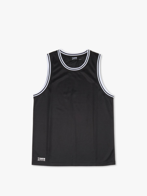 7 Days Active Mesh Tanktop Tops Black