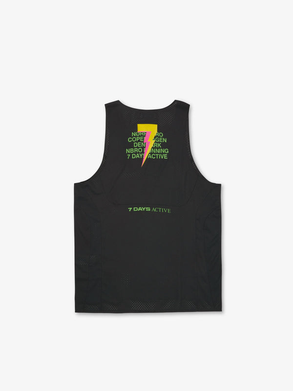 7 Days Active NBRO Ansar Running Tank Tops Black