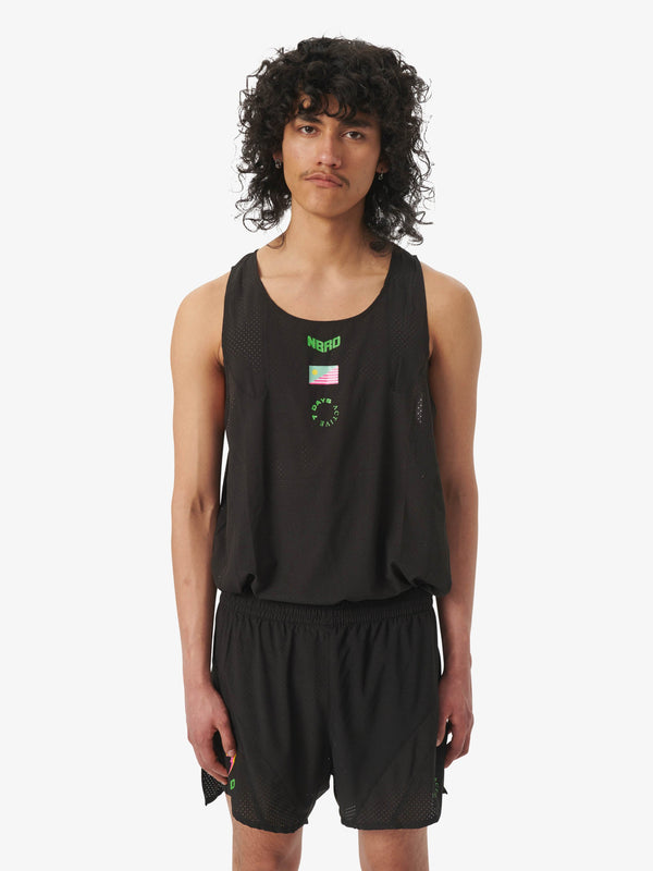 7 Days Active NBRO Ansar Running Tank Tops Black