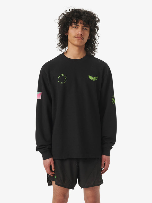 7 Days Active NBRO Waffle Tee T-shirt S/S Black