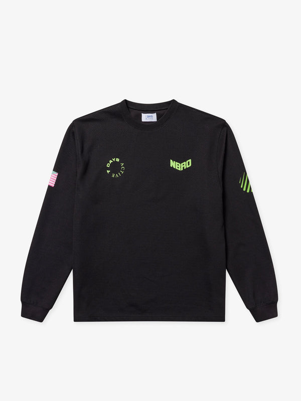 7 days active NBRO Waffle Tee T-shirt S/S Black