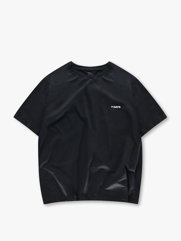 7 days active Organic Basic Tee T-shirt S/S Black