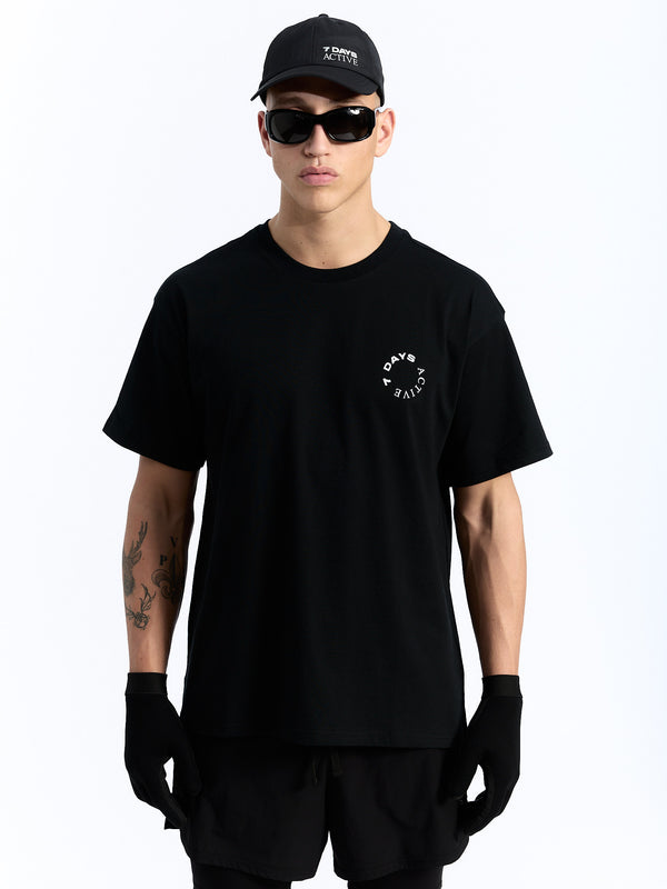 7 Days Active Organic Logo Tee T-shirt S/S Black