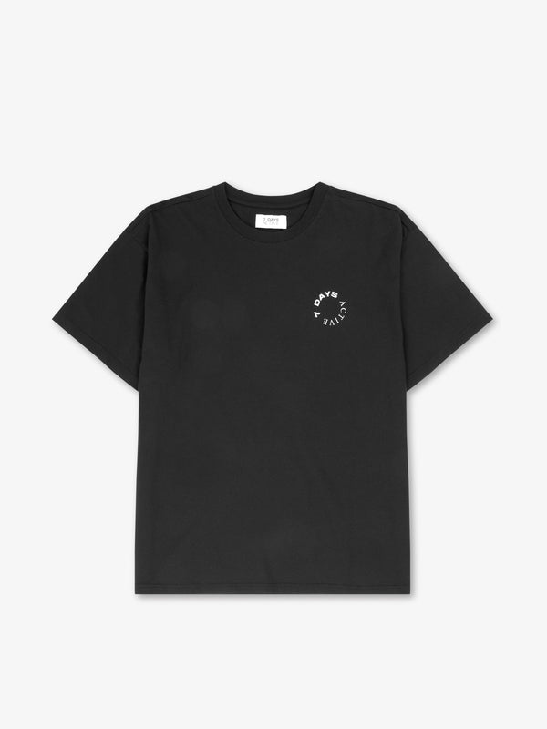 7 days active Organic Logo Tee T-shirt S/S Black